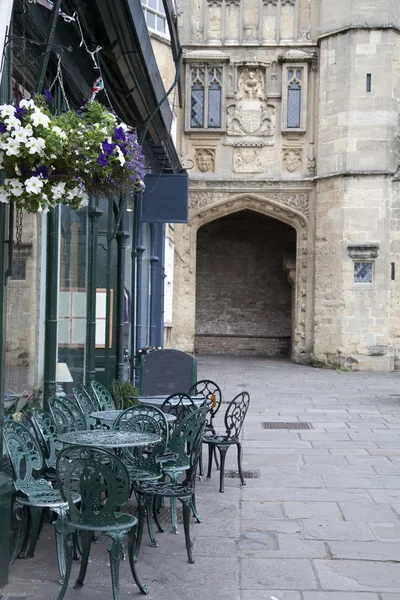 Porche y mesitas de café sin centavo, Wells —  Fotos de Stock