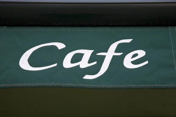 绿色咖啡馆标志 — 图库照片