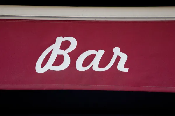 Знак білий бар — стокове фото