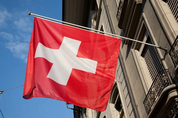 Schweiz flagga — Stockfoto