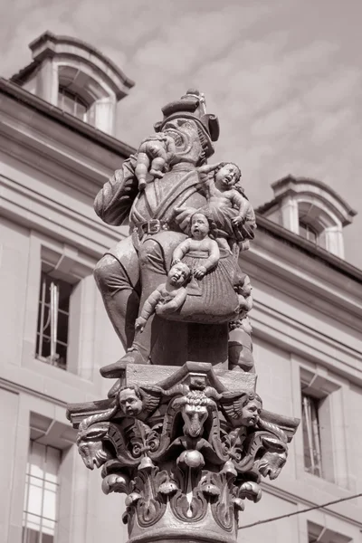 Ogre Fountain by Gieng 16th Century, Bern — Stock Photo, Image