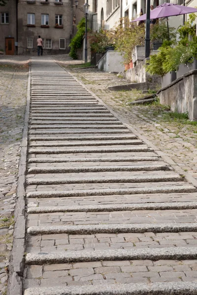 Passos de pedra Cobbled — Fotografia de Stock