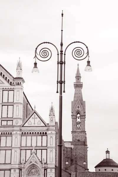 Piazza di santa croce square, florenz — Stockfoto