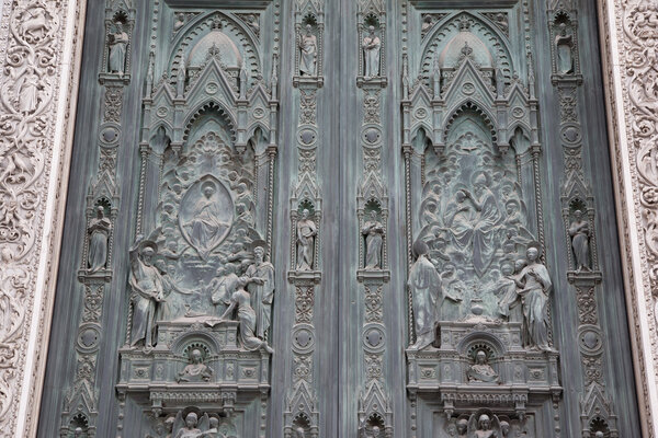 Main Door of the Duomo Cathedral Church, Florence