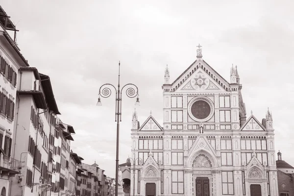 Igreja e Praça de Santa Croce, Florença — Fotografia de Stock
