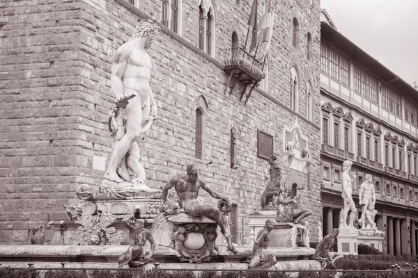 Neptunbrunnen - fontana di nettuno von ammannati (1565), flore — Stockfoto