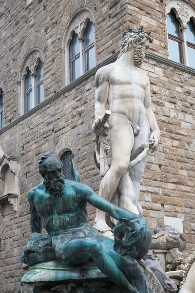 Neptune Fountain - Fontana di Nettuno by Ammannati (1565), Flore — Stock Photo, Image