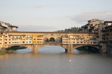 Ponte vecchio Köprüsü ve nehir arno, Floransa