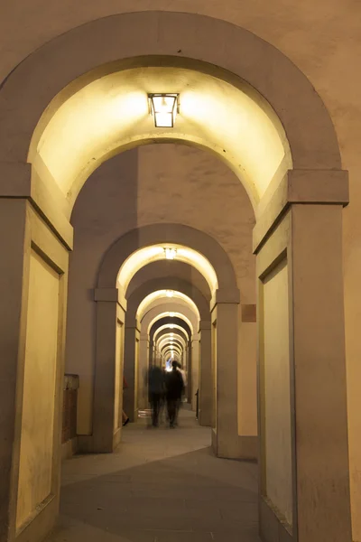 Arcos na Via dei Georgofili Street, Florença , — Fotografia de Stock