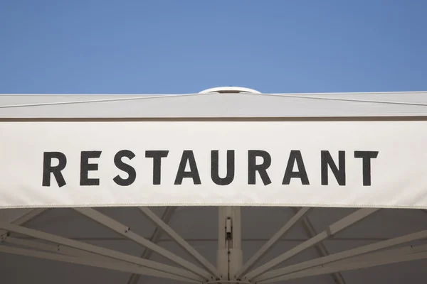 Restaurant aanmelden — Stockfoto