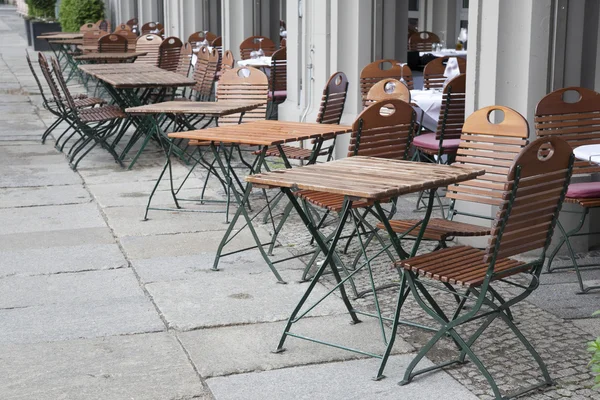 Café Terraza Mesa y sillas, Berlín —  Fotos de Stock