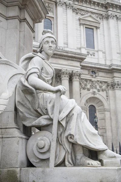 Dettaglio sul Queen Victoria Memorial fuori dalla Cattedrale di St Pauls, Lo — Foto Stock