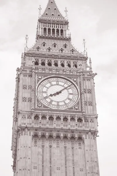 De Big ben klok, westminster, Londen, — Stockfoto