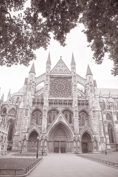 Westminsterské opatství fasáda, westminster, Londýn — Stock fotografie
