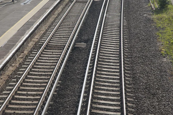 Linje järnvägsspår — Stockfoto