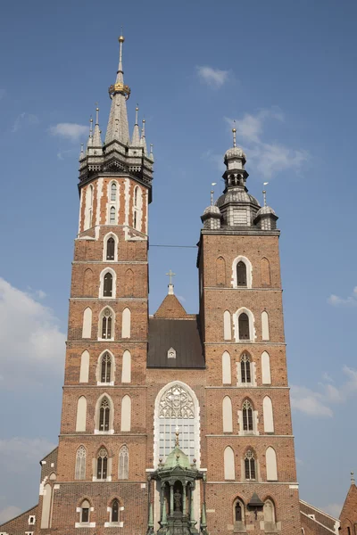 Mariacka basilika - st marys kirche, krakau — Stockfoto
