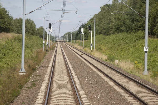 Tren yolu Polonya — Stok fotoğraf