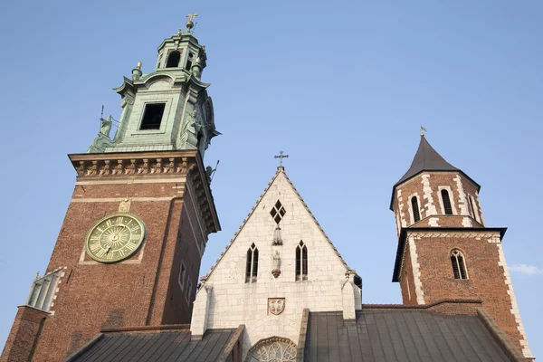 Věž katedrály, wawel hill, Krakov — Stock fotografie