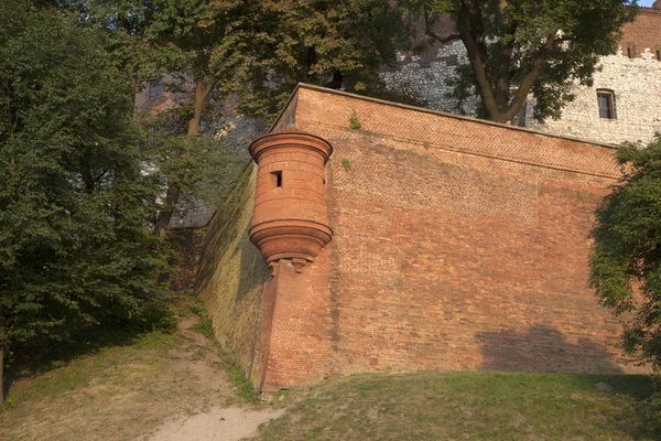 Vägg, wawel hill, krakow — Stockfoto