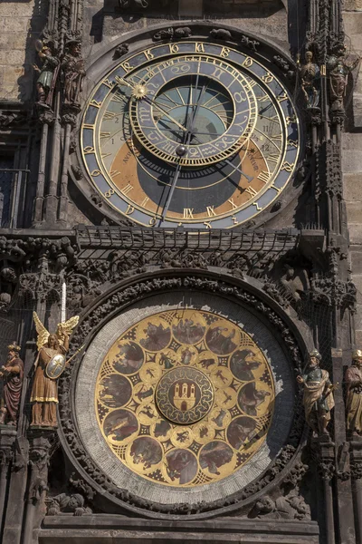 Astronomical Clock in Old Town Square, Stare Mesto Neighborhood — Stock Photo, Image