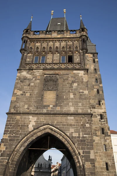 Wieża Mostowa starego miasta, Most Karola, Praga — Zdjęcie stockowe