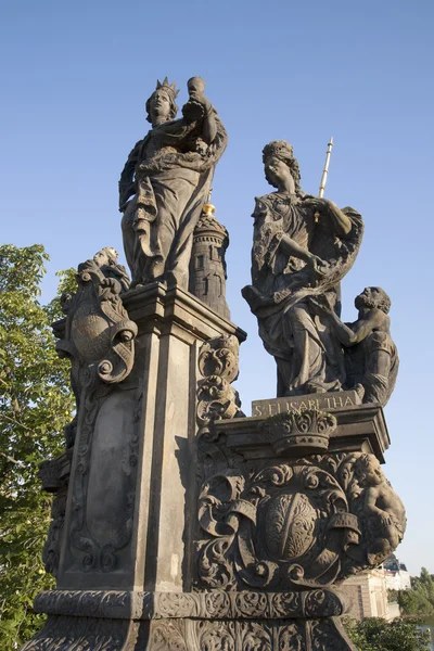 Charles bridge staty, Prag — Stockfoto