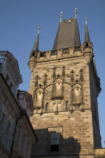 Mala Strana Observation Tower, Charles Bridge, Прага — стоковое фото