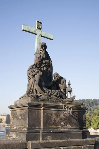 Charles bridge heykel, Prag — Stok fotoğraf