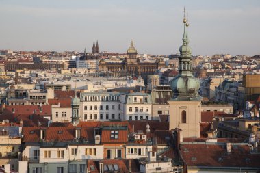Prag şehrinin manzarası