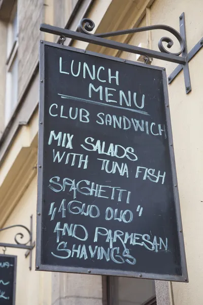 Menu alimentaire en anglais — Photo