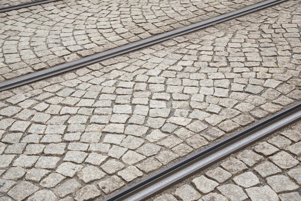 Pistas de tranvía, Dresde — Foto de Stock