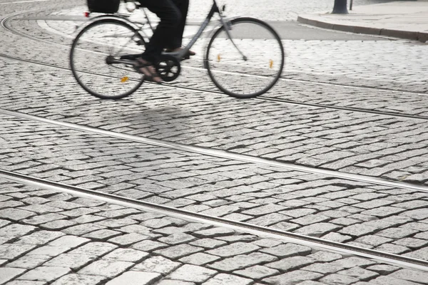 Bicicleta nas ruas de Dresden — Fotografia de Stock