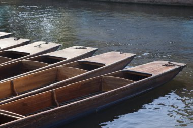 Punt Boats on River Cam, Cambridge clipart