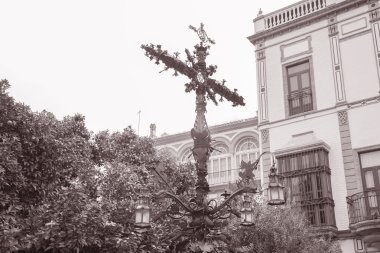 Plaza de santa cruz çapraz ve kare, seville