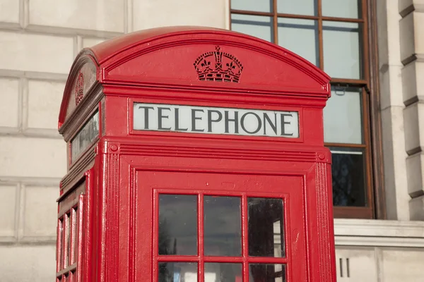 Cabine telefónica vermelha, Londres — Fotografia de Stock