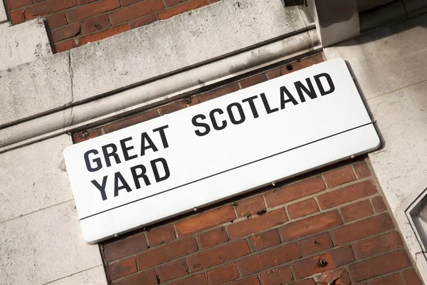 伟大的苏格兰场街标志，西敏寺，伦敦 — 图库照片