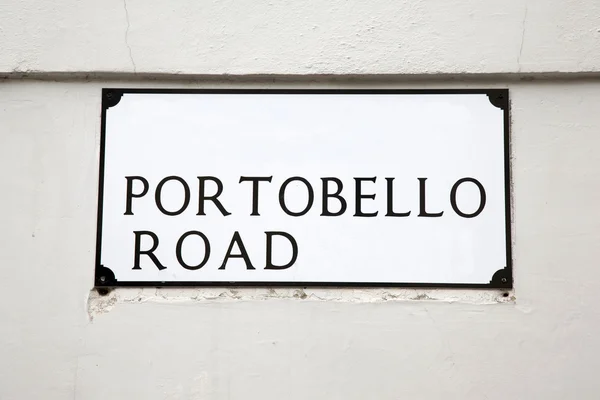 Portobello Road Street Sign, Londres — Fotografia de Stock