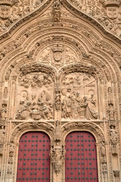 Entrada Igreja Catedral Salamanca Espanha — Fotografia de Stock