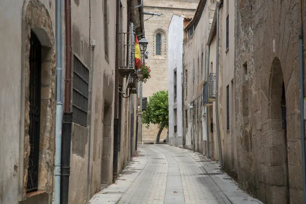 Pusta Ulica Ledesma Salamanka Hiszpania — Zdjęcie stockowe