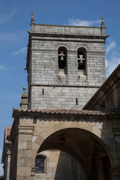 Församlingskyrkans Fasad Byn Alberca Salamanca Spanien — Stockfoto