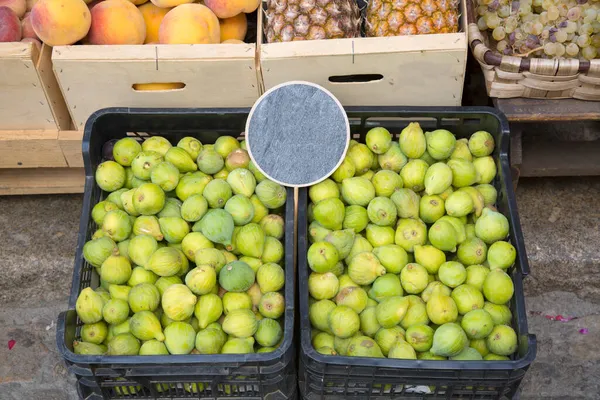 Figos Verdes Mercado Stall — Fotografia de Stock