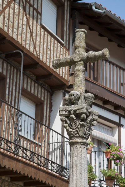 Cross Mogarraz Village Salamanca Spain — Stock Photo, Image