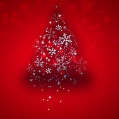 soyut chrismas illustraion ağaç