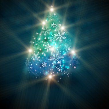 soyut chrismas illustraion ağaç