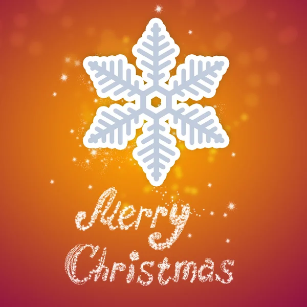Bright Christmas background with snowflake and merry christmas s — Stock Photo, Image
