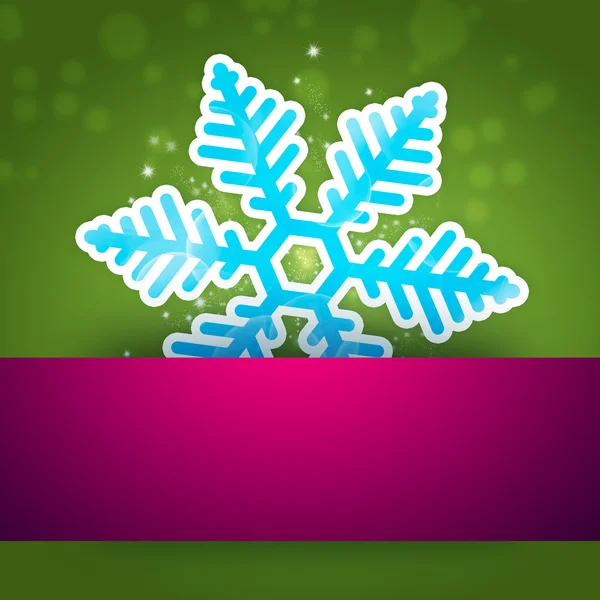 Christmas snowflake applique on bright background — Stock Photo, Image