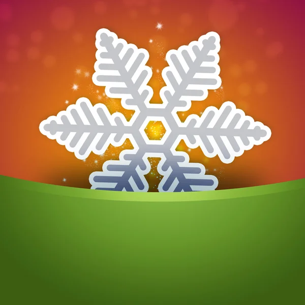 Kerstmis sneeuwvlok applique op lichte achtergrond — Stockfoto
