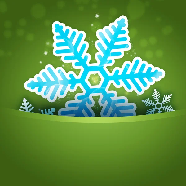 Christmas snowflake applique on bright background — Stock Photo, Image