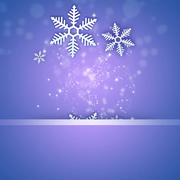 Luminoso sfondo di Natale elegante con fiocco di neve e copyspace — Foto Stock