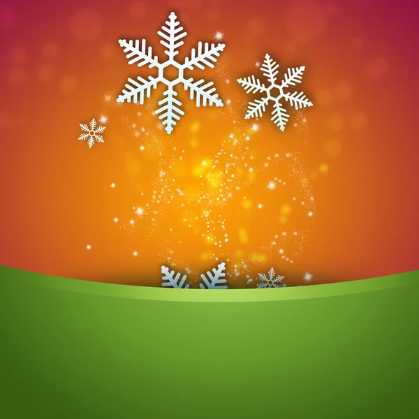 Bright stylish Christmas background with snowflake and copyspace — Stock Photo, Image